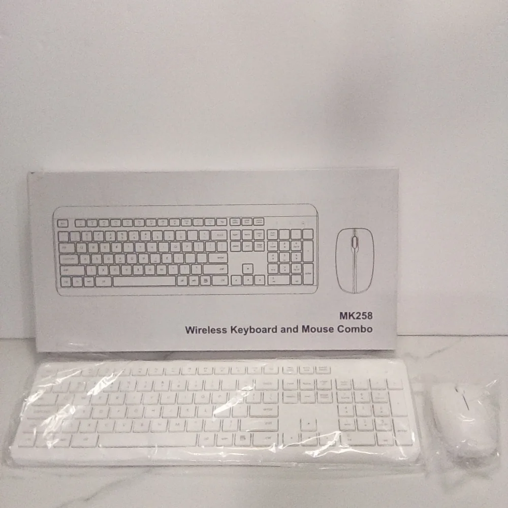Wireless Keyboard and Mouse Combo - White